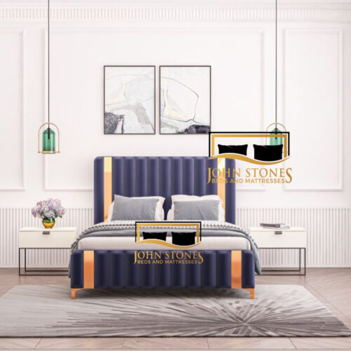 Milan Bed - Blue - Luxury Bedroom Furniture